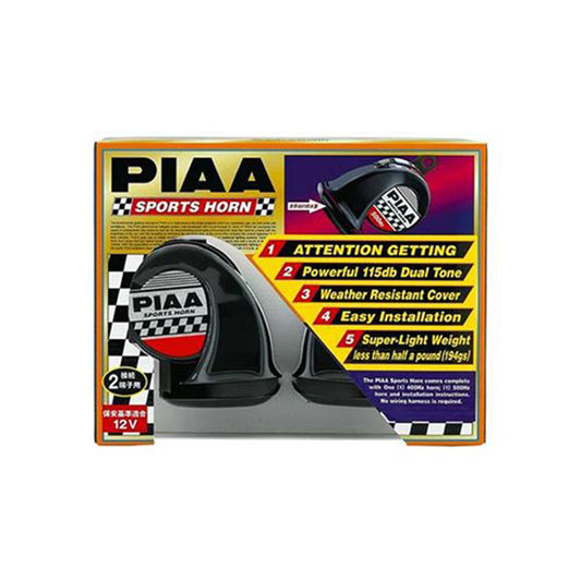 PIAA Dual Tone Horns Kit 400Hz/500Hz with weather resist cover (twin pack)