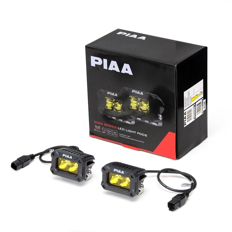 PIAA DKCL204 2000 Series LED Pod Light Kit 2500K 1200lm