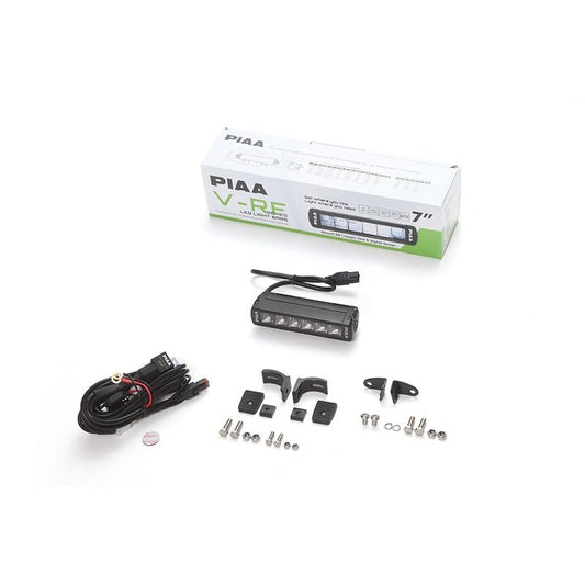 PIAA DKVR73E V-RF 7" LED Light Bar Kit 2650lm 5800K White Beam 30W