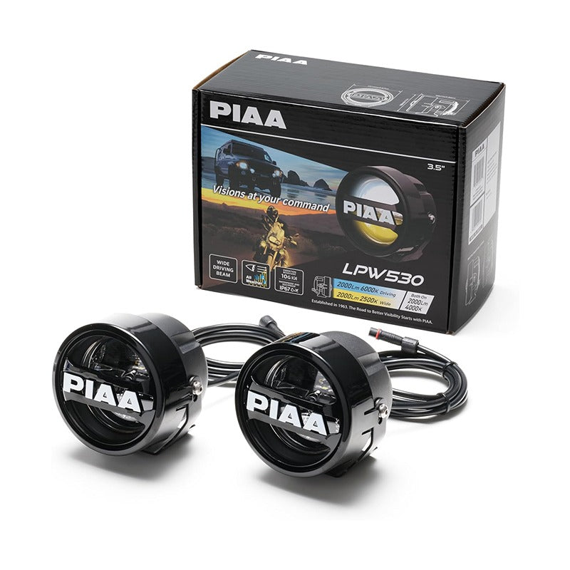 PIAA Προβολέας DKW531 LPW530 Round LED 2000lm 3-Color Mode Driving Beam 20W
